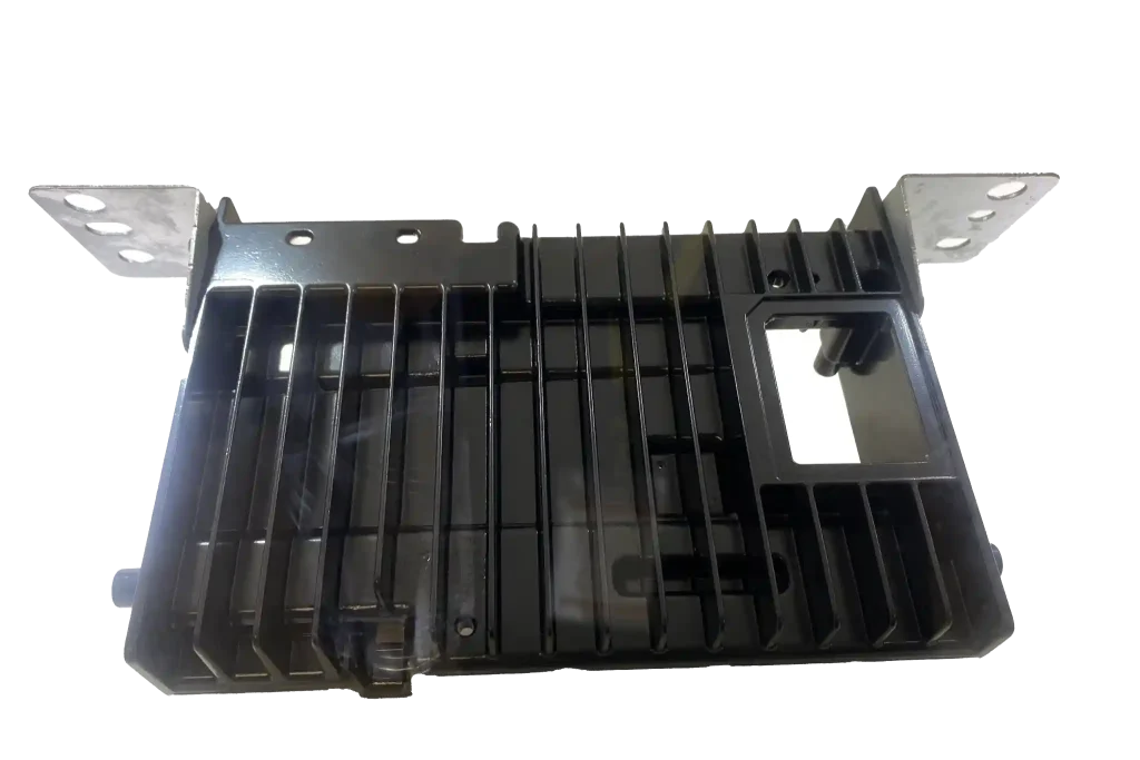 Aluminum die cast fan guard shroud with ribbed structure