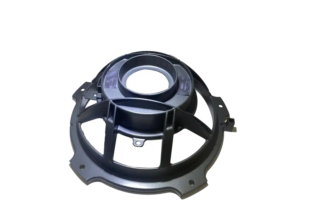 Aluminum die cast motor end cover with circular frame and mounting points