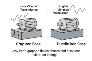 Gray iron vibration damping comparison