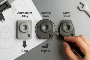 Comparaison des matériaux de fonderie : Aluminium, fonte ductile, acier moulé