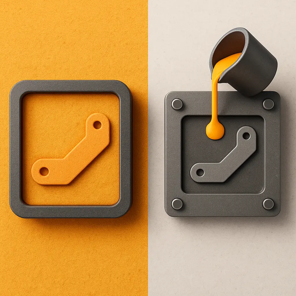 Comparison of sand casting mold and die casting mold for metal parts production