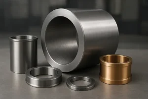 Centrifugal cast bushings, sleeves, and rings in steel and bronze alloys.