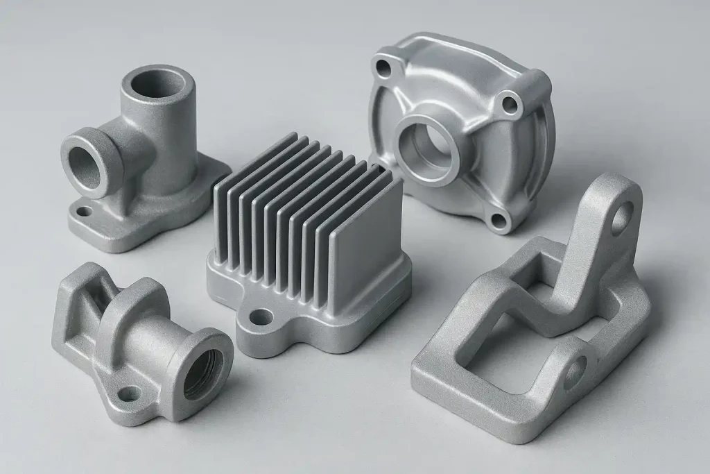 Cast aluminum alloy parts for industrial components