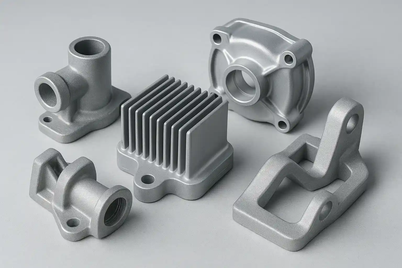 Cast aluminum alloy parts for industrial components