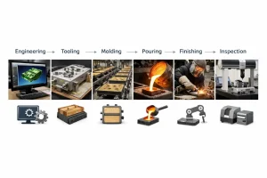 Ablauf des Gießereiprozesses von der Entwicklung bis zur Endkontrolle