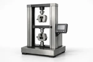 Universal testing machine for tensile and compression testing of metal specimens