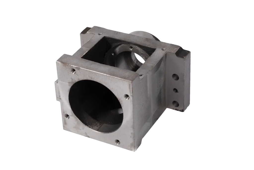 Baumaschinen-Gehäuseblock mit großer bearbeiteter Öffnung und verstärkter Kastenstruktur