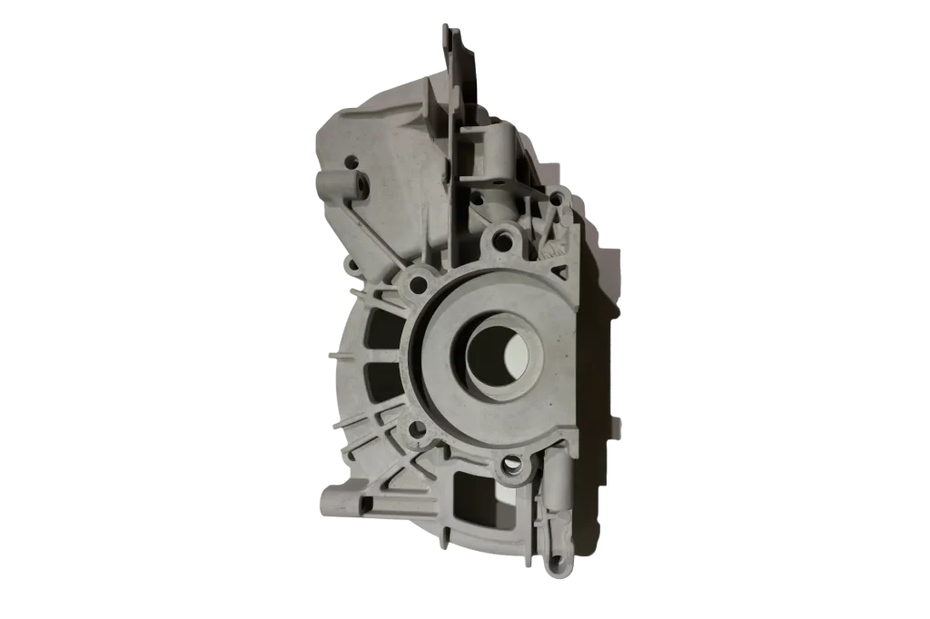 Caixa de engrenagens de baixa pressão fundida sob pressão com furo maquinado e corpo estrutural estriado