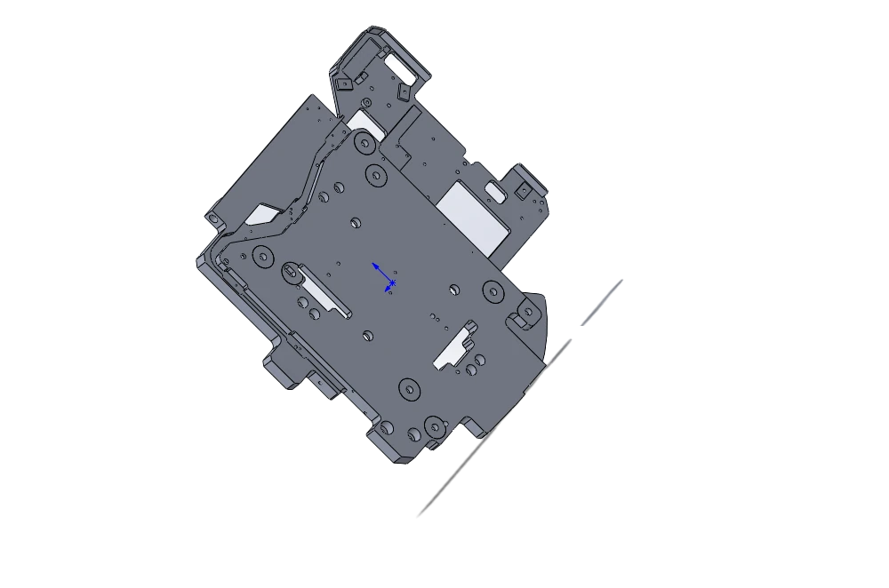 3D transparent view of a custom metal casting component