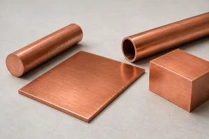 Copper forms including round bar, tube, plate, and block for weight calculation
