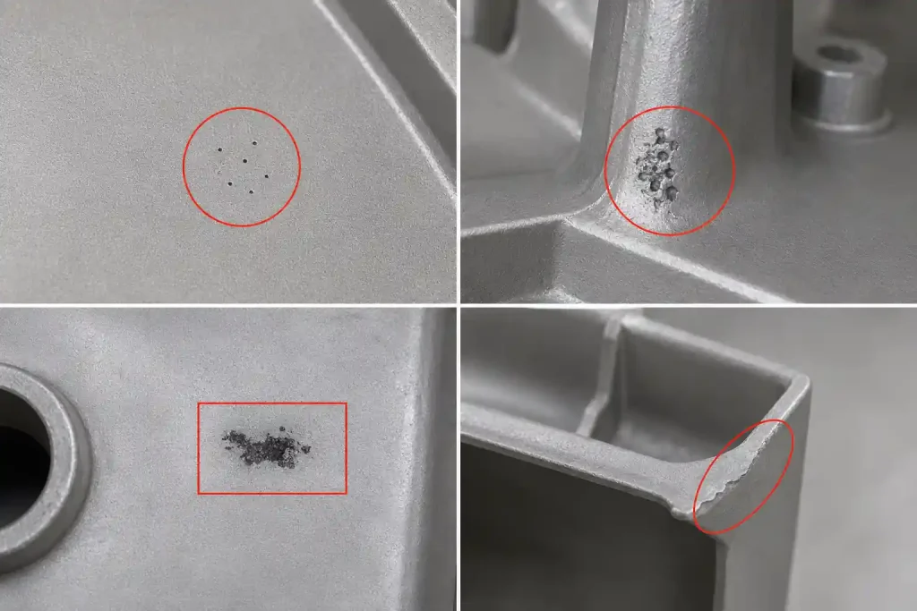 Common low-pressure die casting defects on aluminum parts