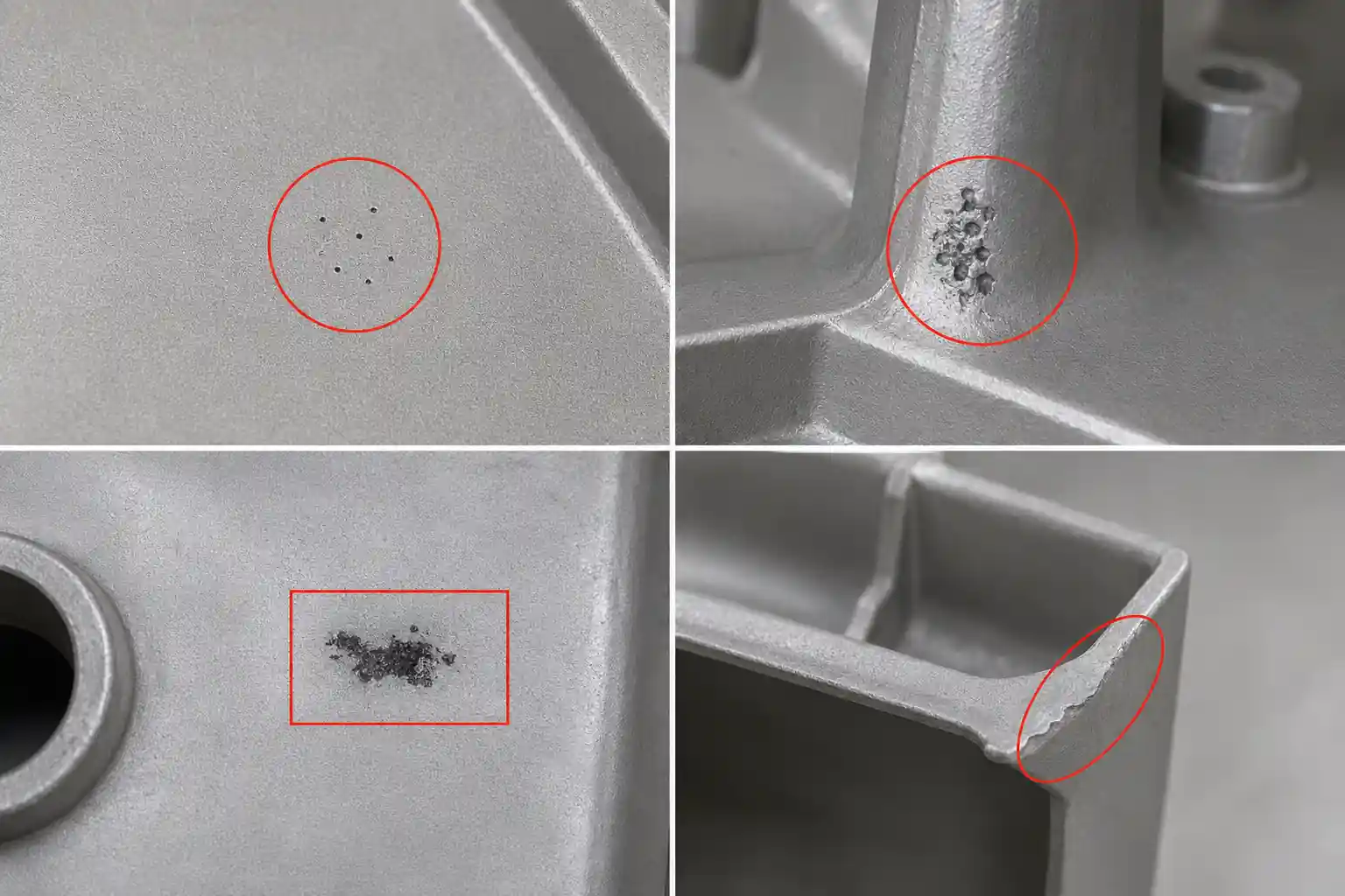 Common low-pressure die casting defects on aluminum parts