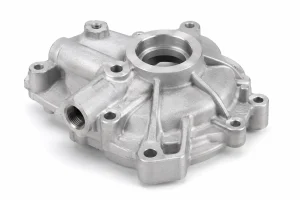 LM6 aluminum alloy casting cover with machined bore and mounting holes