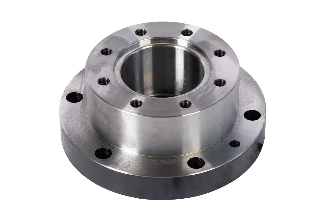 Flange sleeve housing casting with machined bore and mounting holes