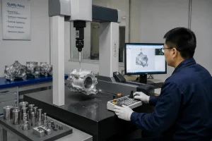 Casting supplier quality inspection using CMM measurement for aluminum cast parts