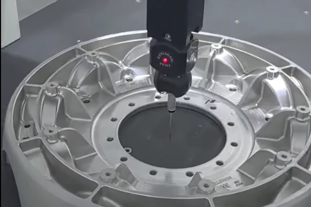 CMM inspection of an aluminum casting for dimensional quality control