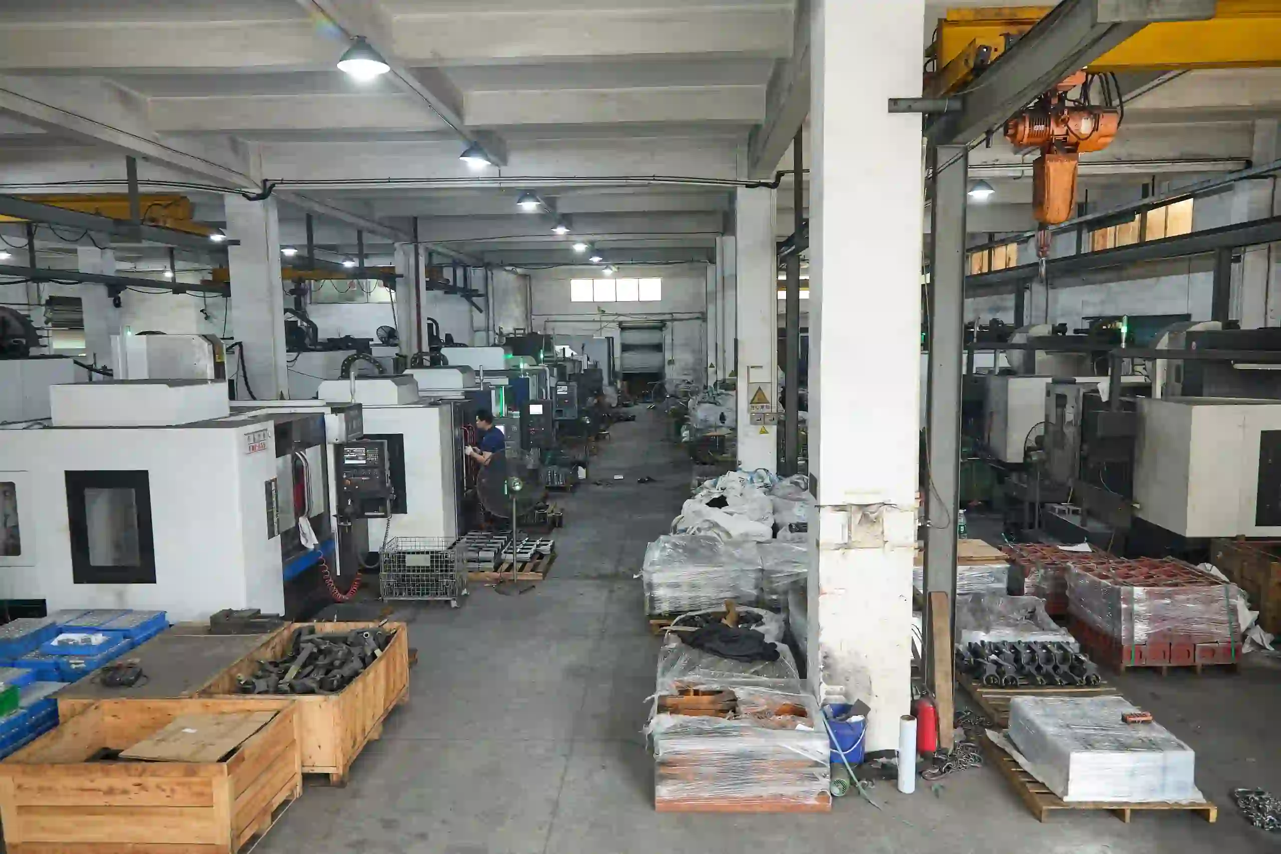 CNC machining workshop for custom cast metal components