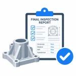 Final inspection report icon for casting quality control